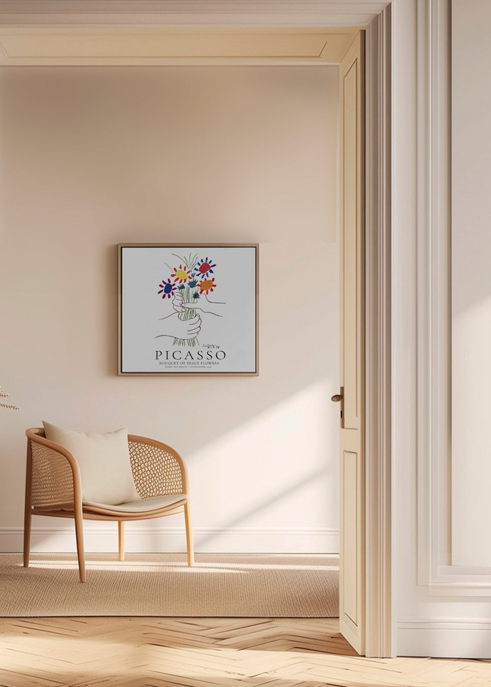 Botanisk plakat: skitse af blomsterbuket