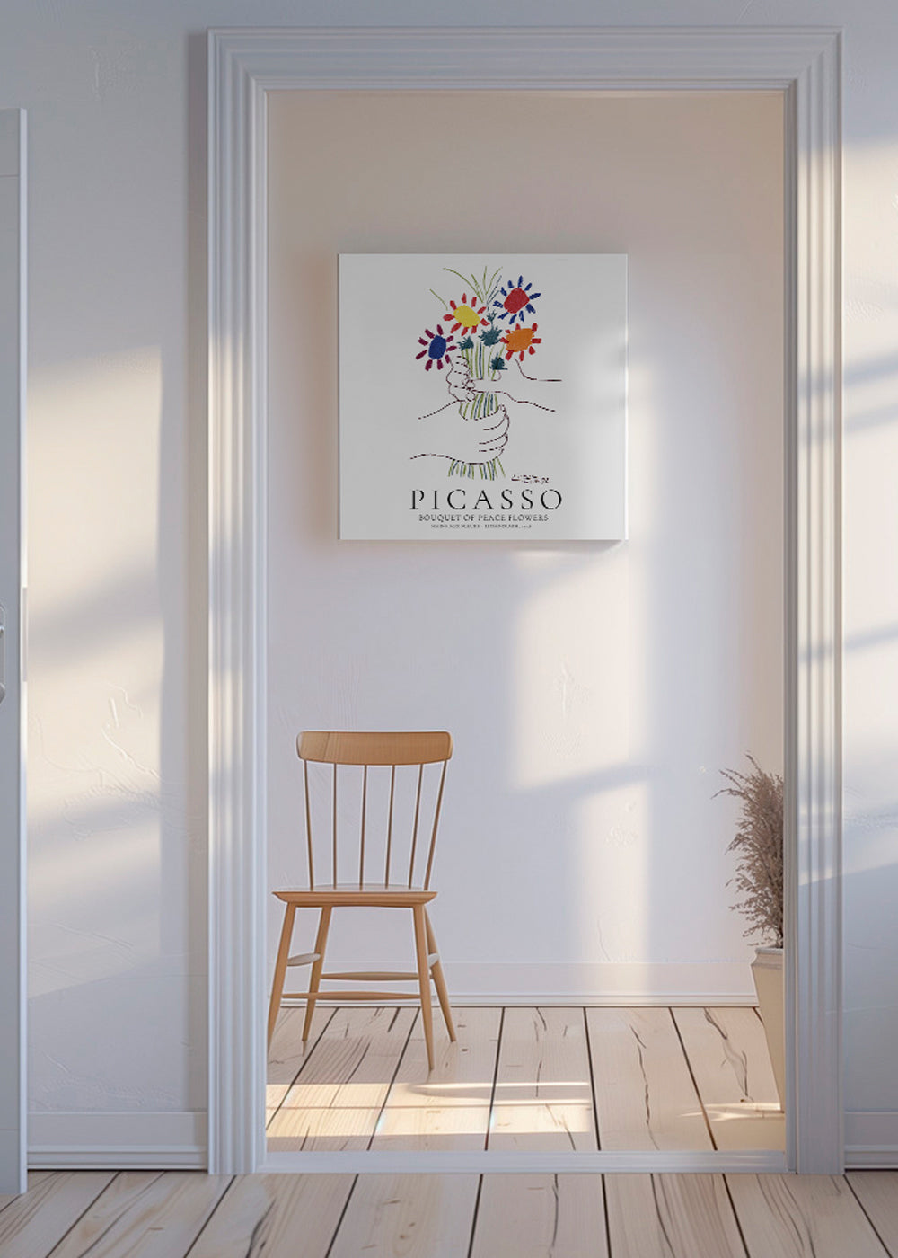 Botanisk plakat: skitse af blomsterbuket