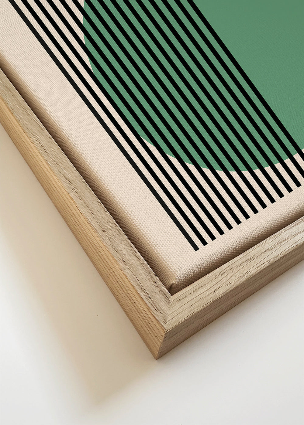Geometrisk plakat Bauhaus med grøn cirkel