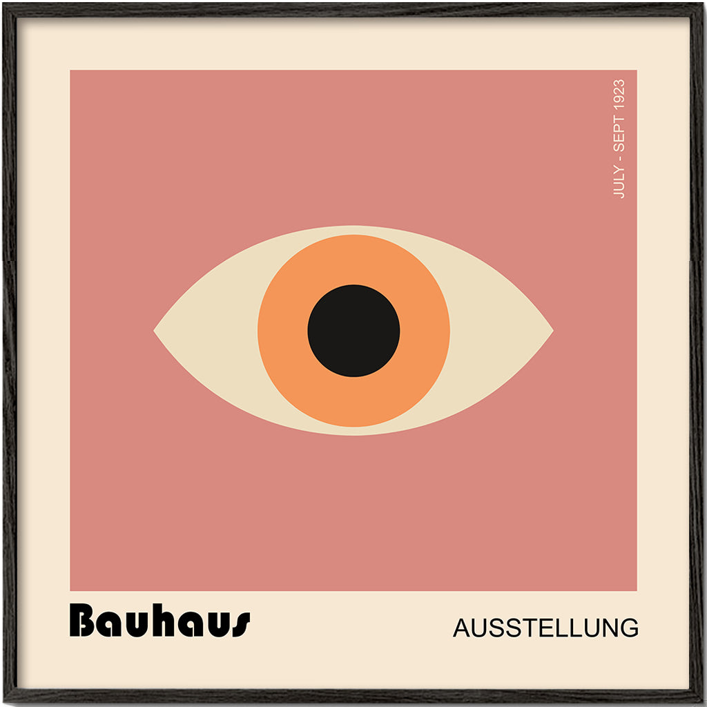Geometrisk plakat Bauhaus-øje