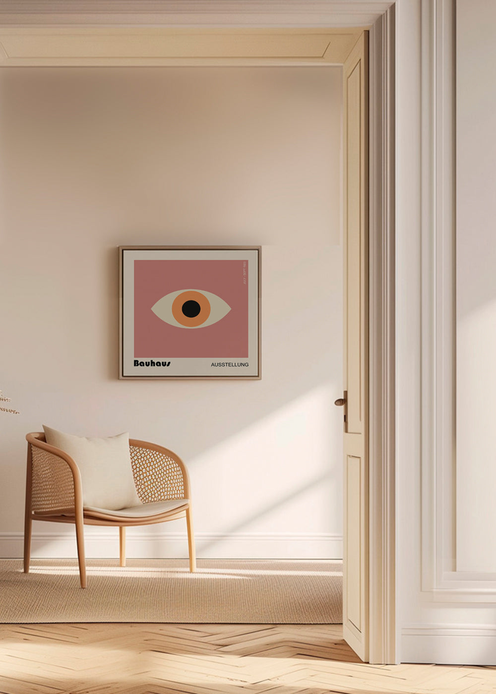 Geometrisk plakat Bauhaus-øje