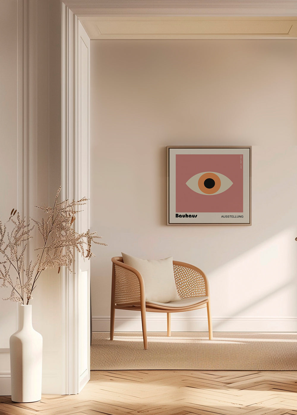 Geometrisk plakat Bauhaus-øje