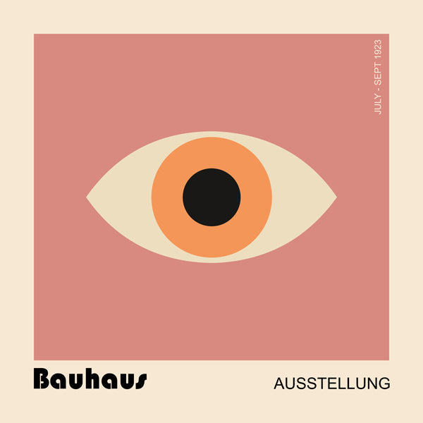 Geometrisk plakat Bauhaus-øje