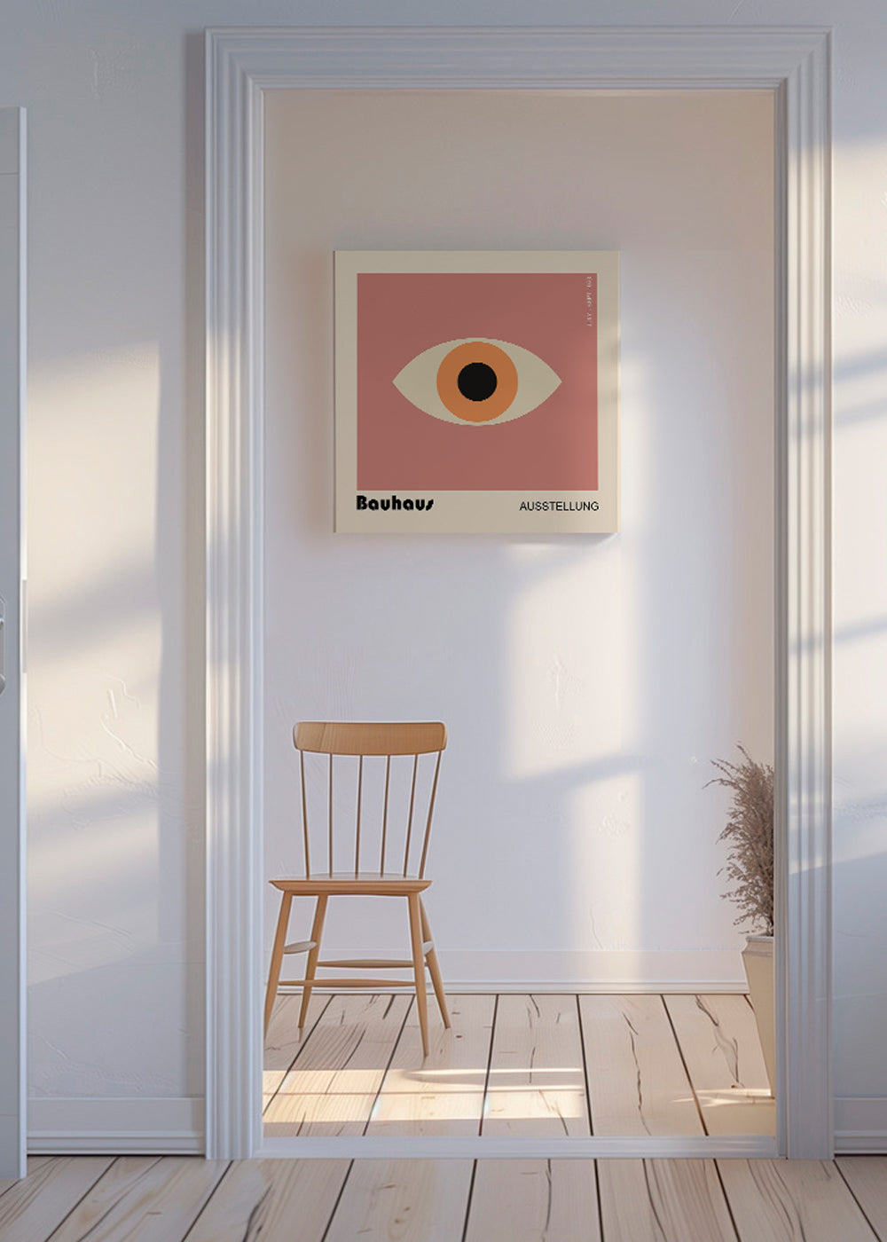Geometrisk plakat Bauhaus-øje