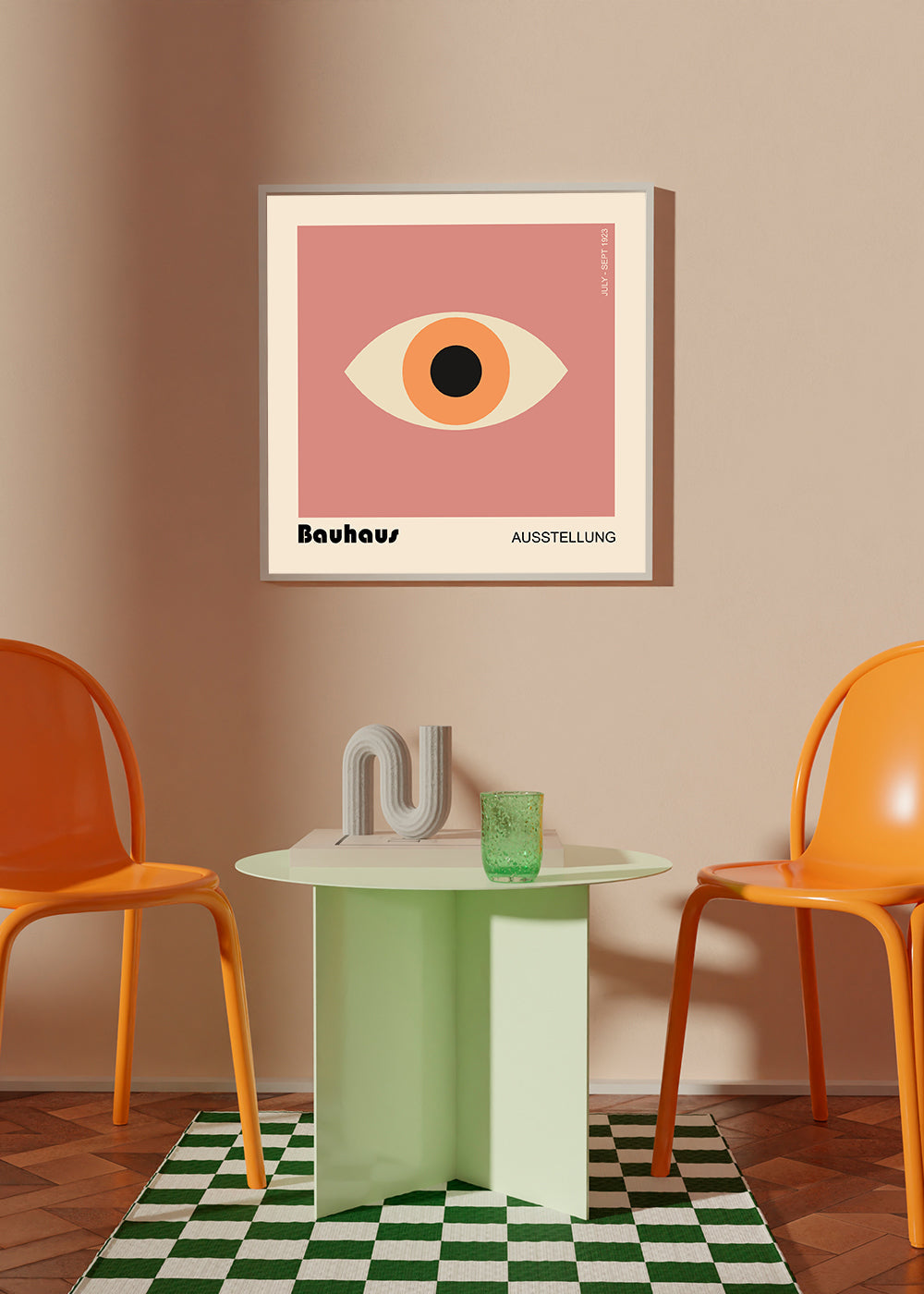 Geometrisk plakat Bauhaus-øje