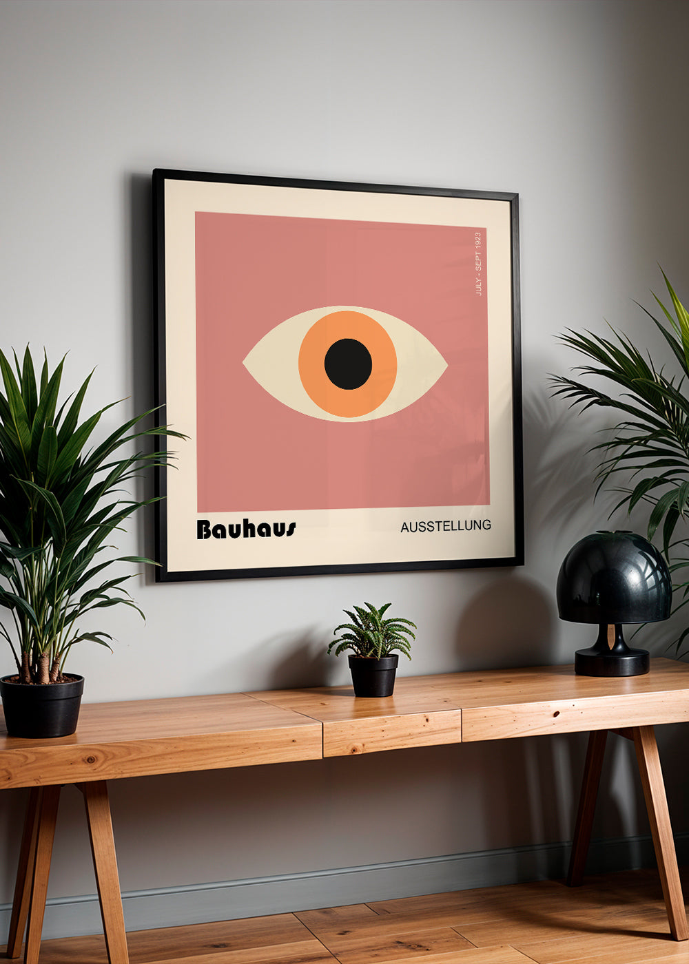 Geometrisk plakat Bauhaus-øje