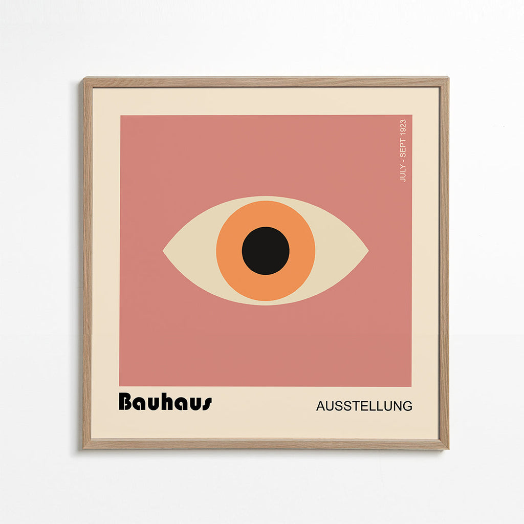 Geometrisk plakat Bauhaus-øje