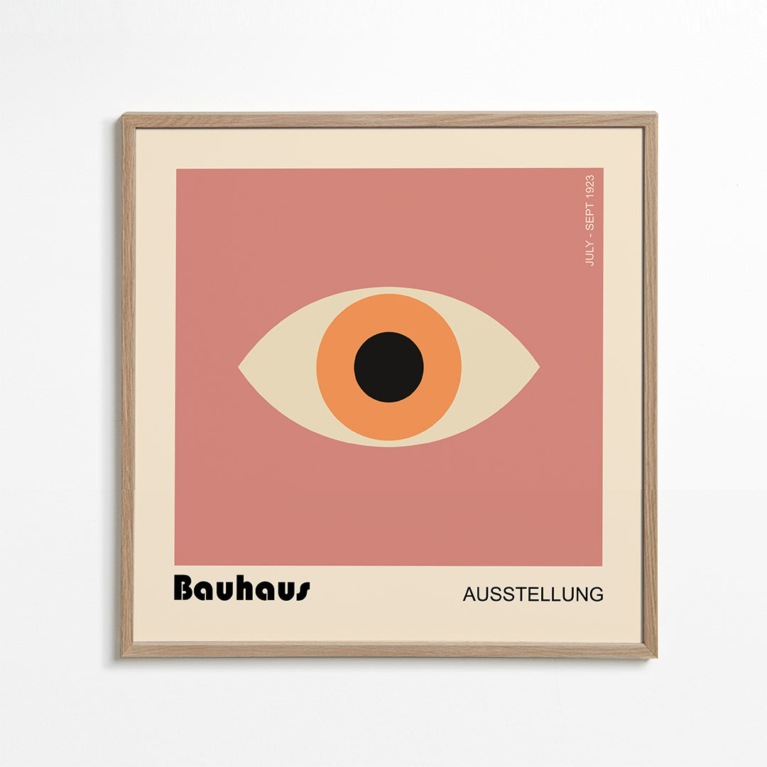 Geometrisk plakat Bauhaus-øje
