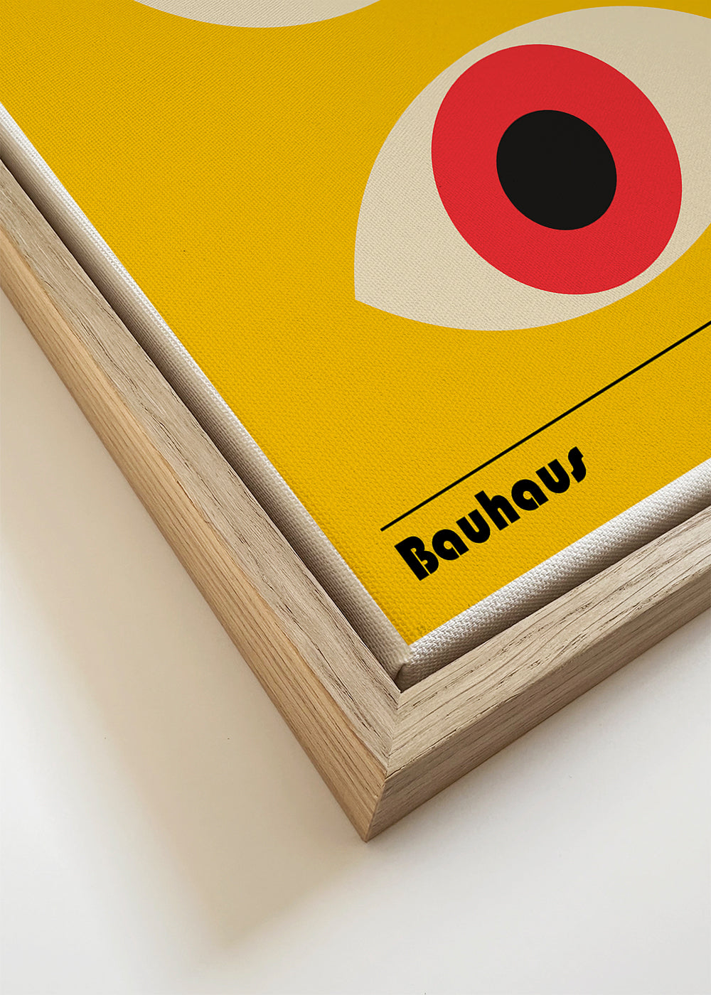 Geometrisk billede med Bauhaus-øjne