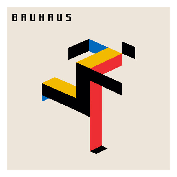 Geometrisk plakat Bauhaus med isometriske blokke
