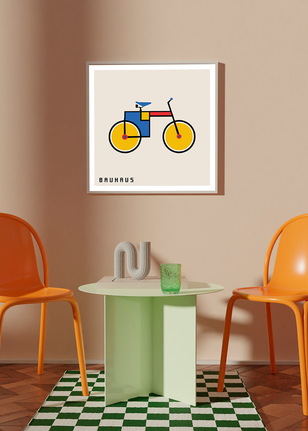Bauhaus cykel illustration