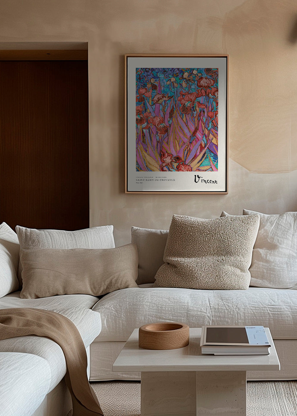 Botanisk plakat: Farverige iris