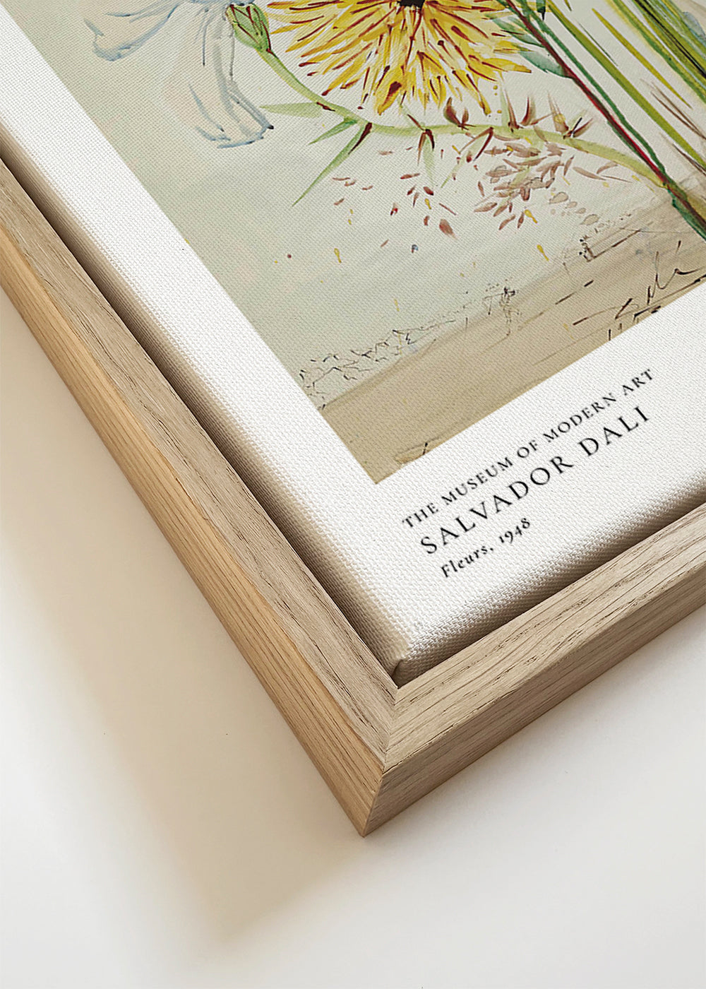 Botanisk plakat med rød valmue i buket