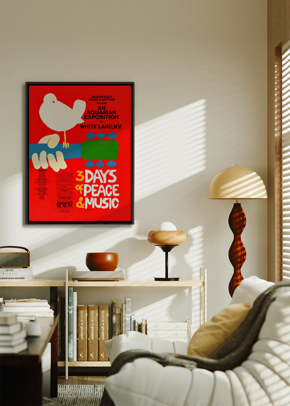 Vintage plakat Woodstock 3 Days of Peace