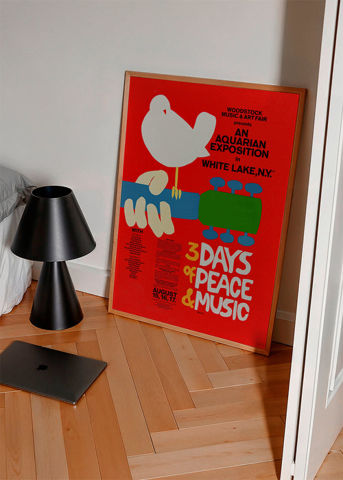Vintage plakat Woodstock 3 Days of Peace
