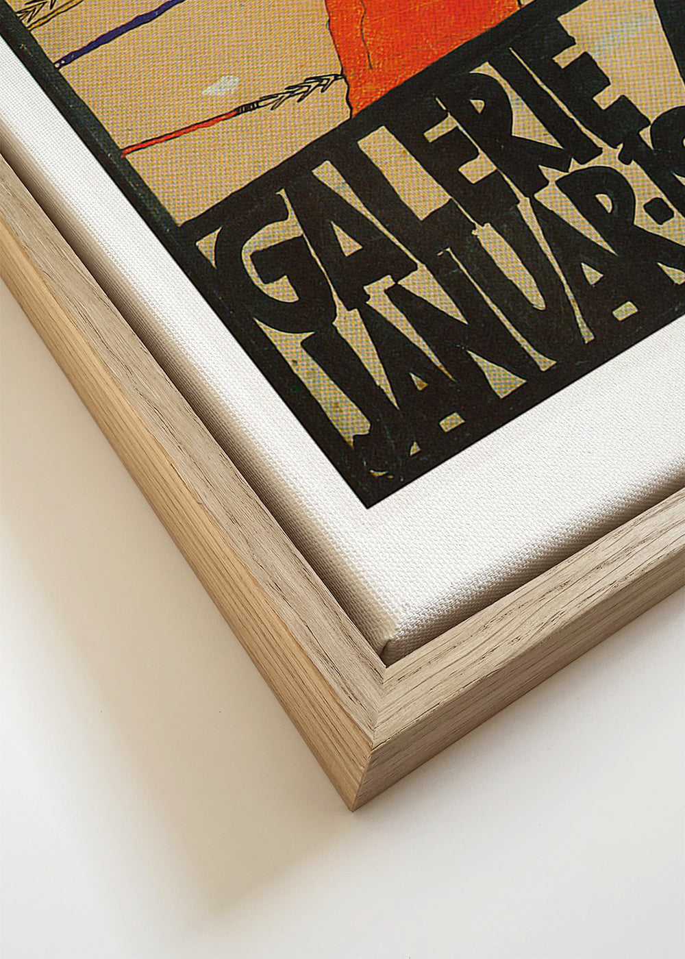 Vintage plakat med rød figur og markant typografi