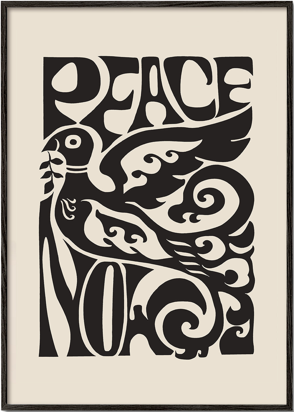 Vintage plakat Due og 70'ernes typografi