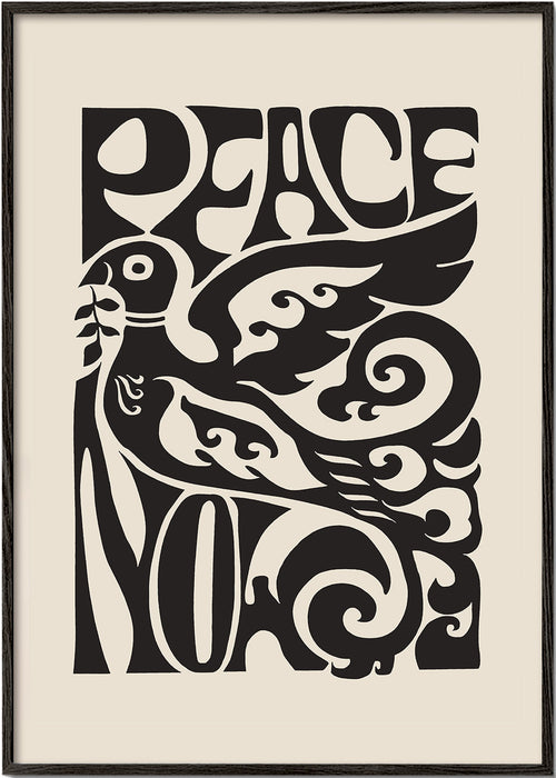 Vintage plakat Due og 70'ernes typografi