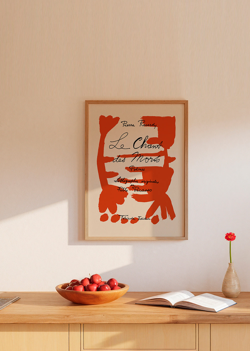 Vintage plakat typografisk rød