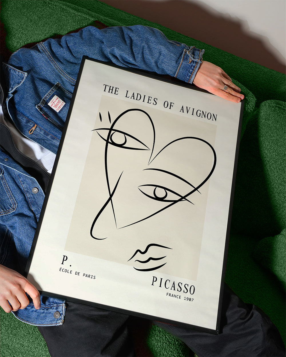 Line art inspireret af The Ladies of Avignon