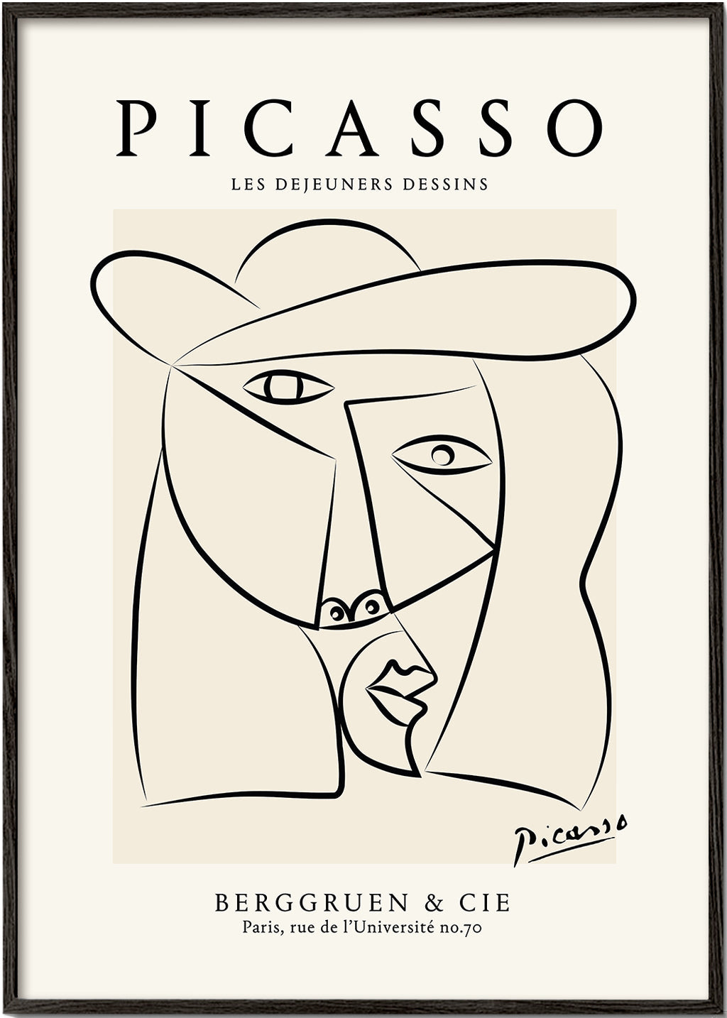Picasso linjeansigt illustration