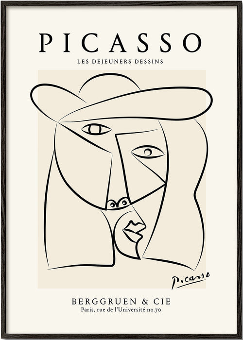 Picasso linjeansigt illustration