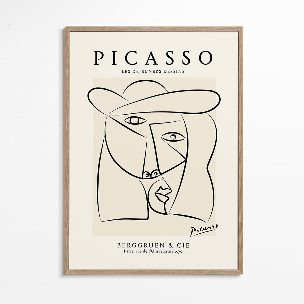 Picasso linjeansigt illustration