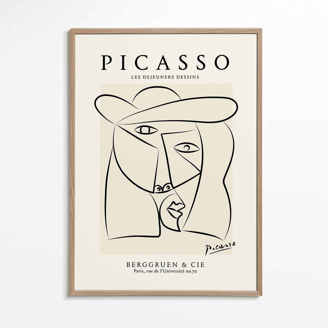 Picasso linjeansigt illustration