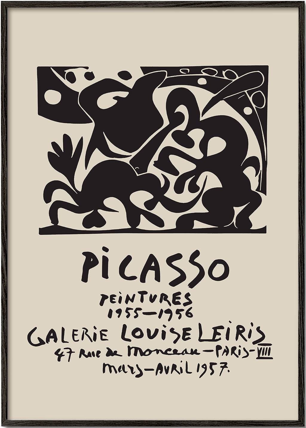 Vintage udstillingsplakat Picasso