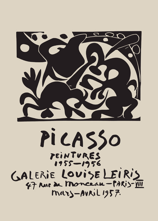 Vintage udstillingsplakat Picasso