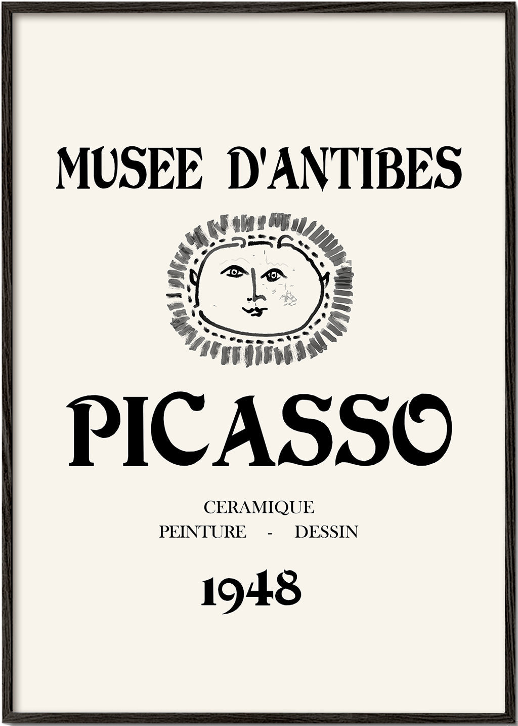 Vintage plakat Musée d'Antibes Picasso 1948