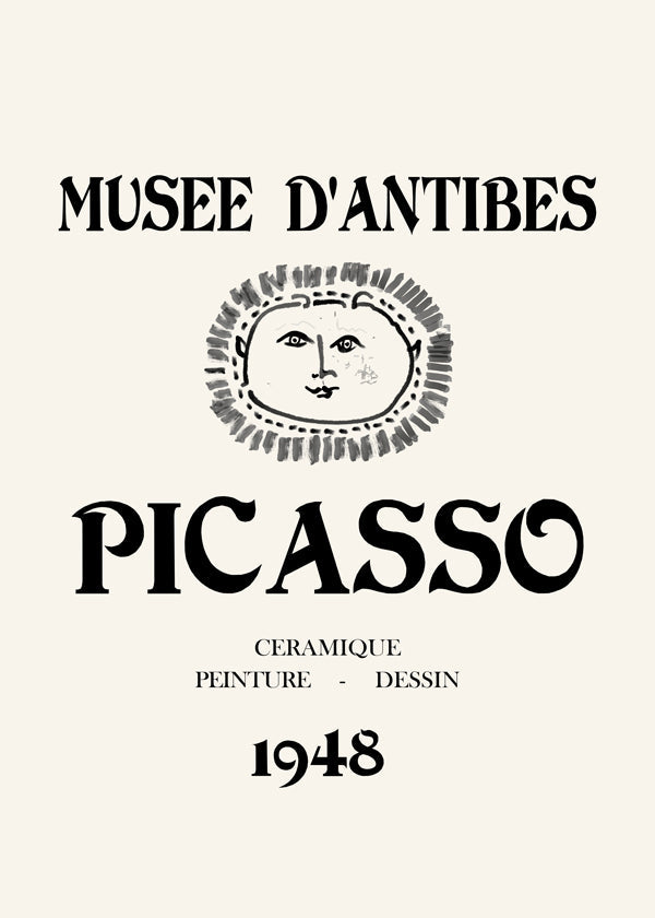 Vintage plakat Musée d'Antibes Picasso 1948