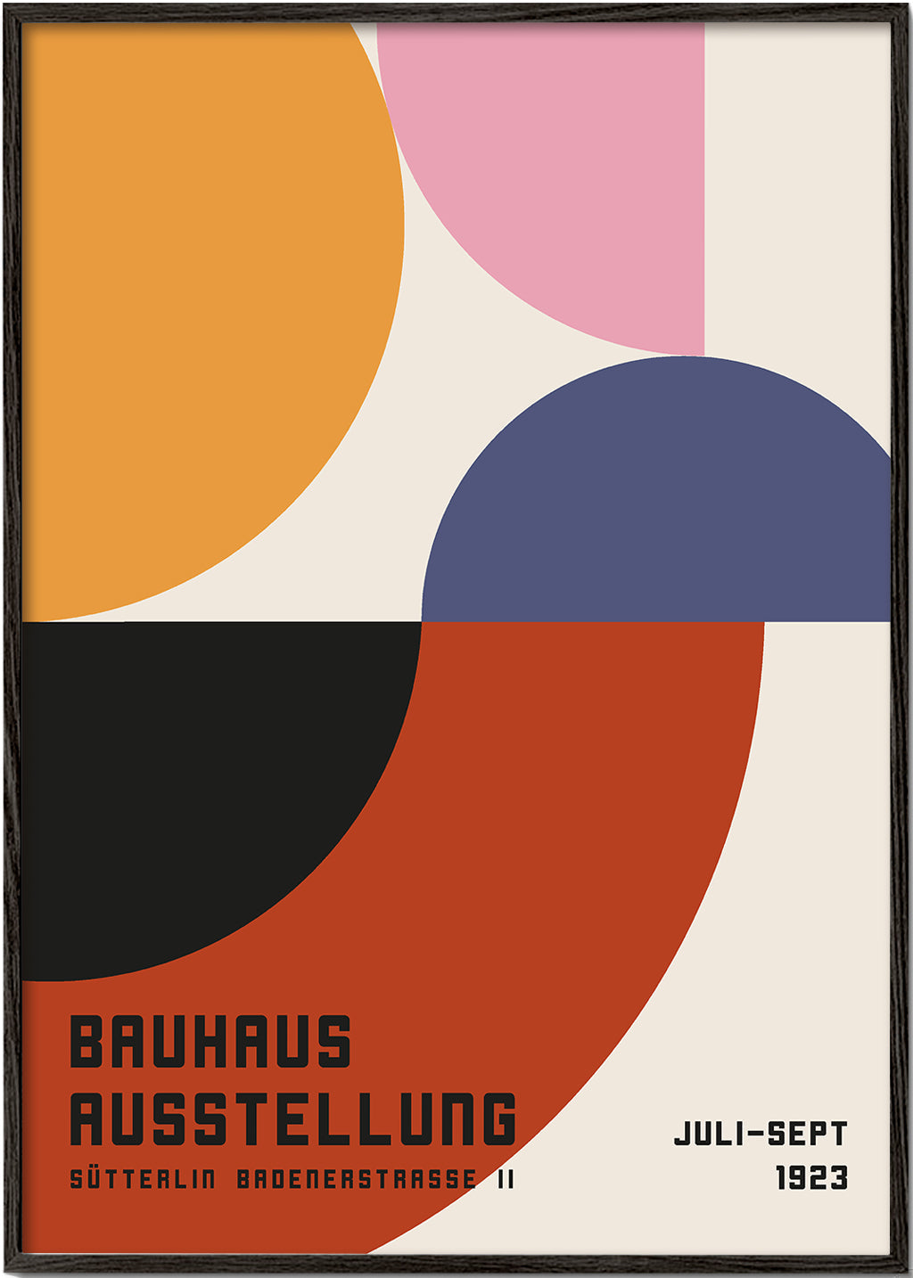 Vintage Bauhaus plakat med geometriske former