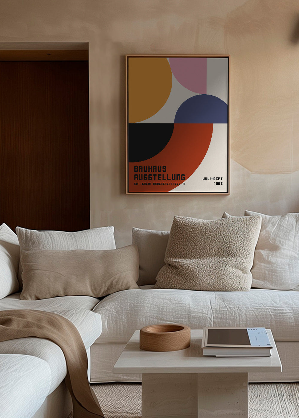 Vintage Bauhaus plakat med geometriske former
