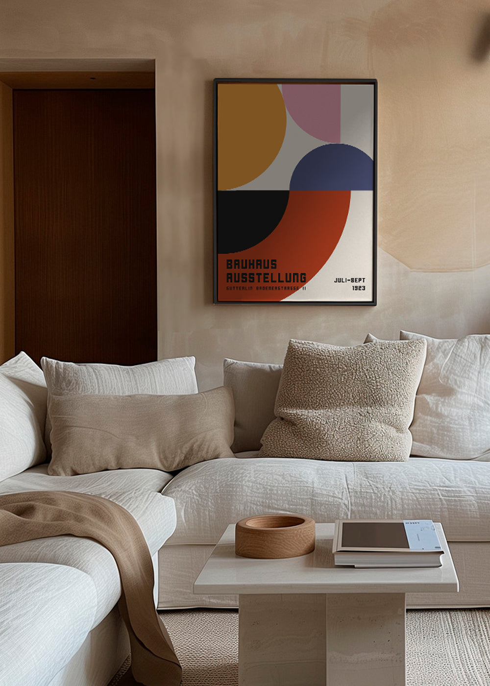 Vintage Bauhaus plakat med geometriske former