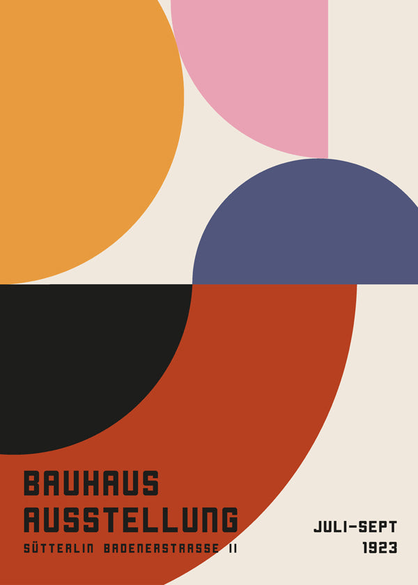 Vintage Bauhaus plakat med geometriske former