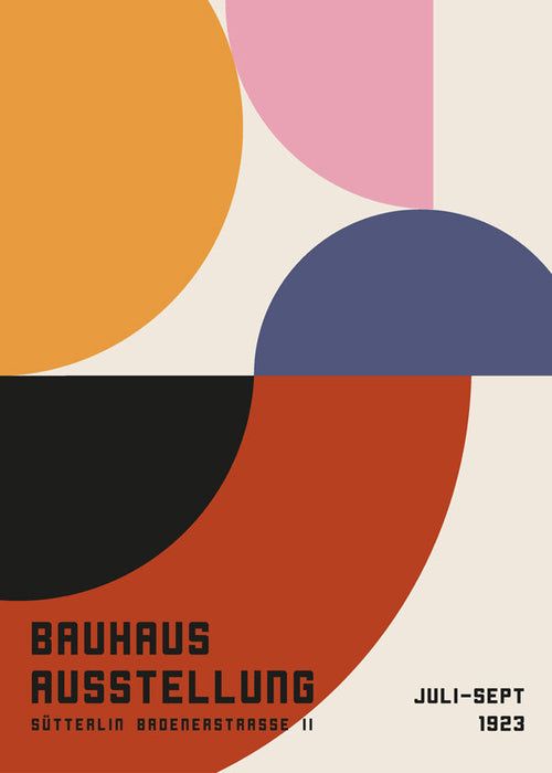 Vintage Bauhaus plakat med geometriske former