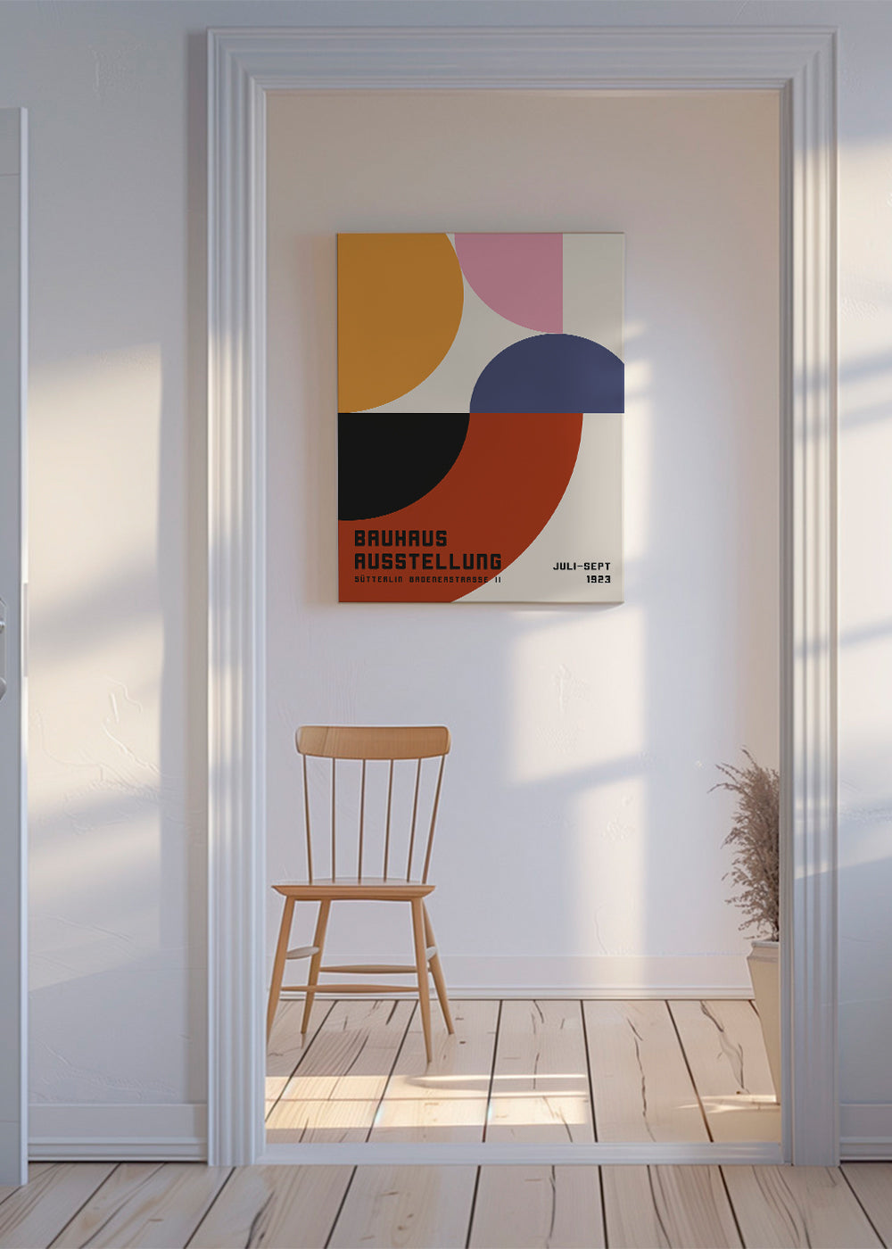 Vintage Bauhaus plakat med geometriske former