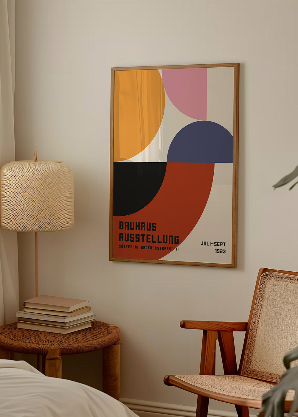 Vintage Bauhaus plakat med geometriske former