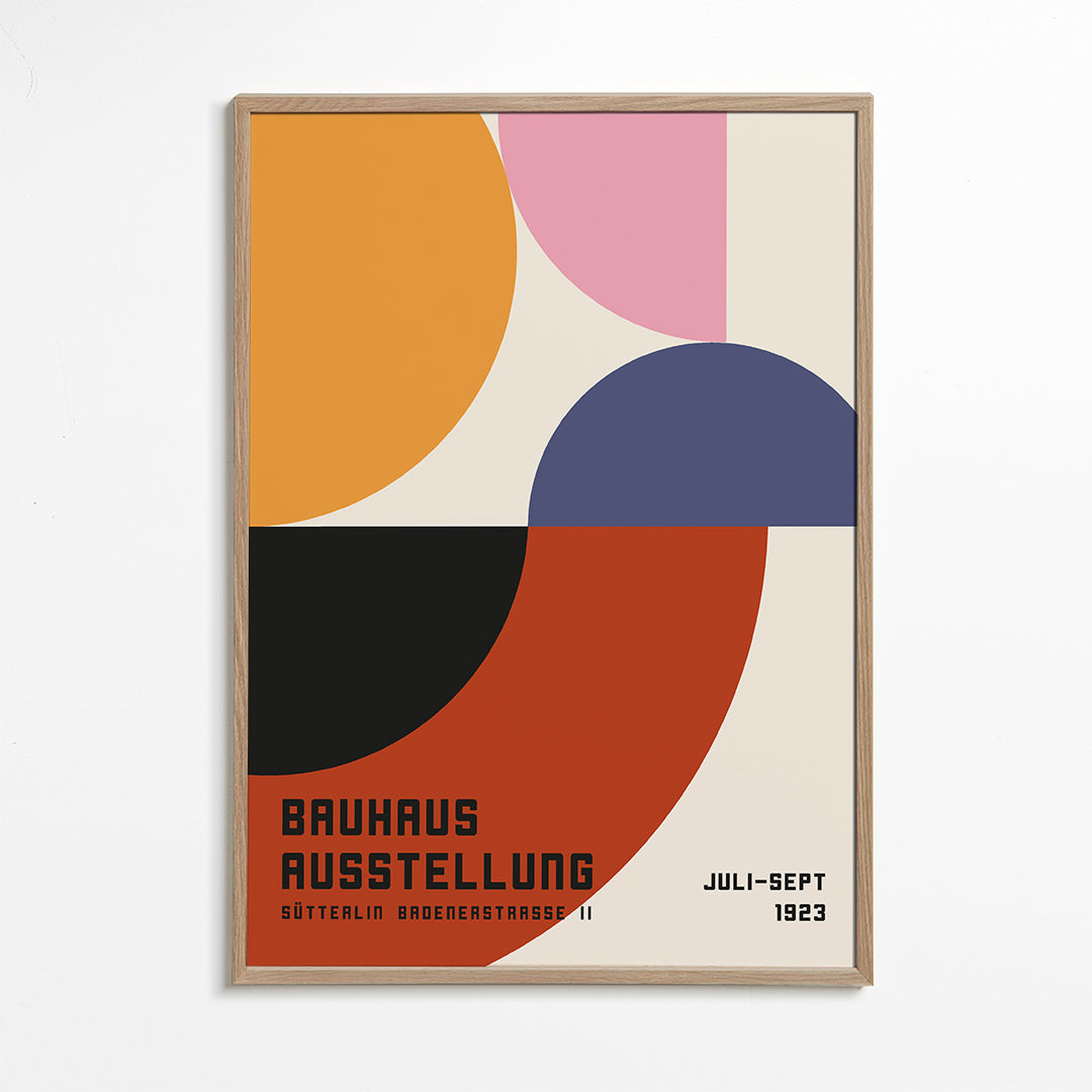 Vintage Bauhaus plakat med geometriske former