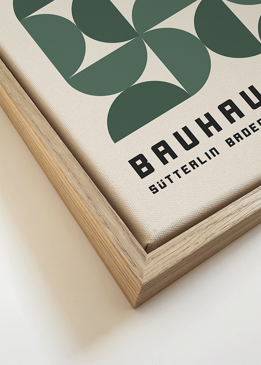 Geometrisk Bauhaus plakat i grøn