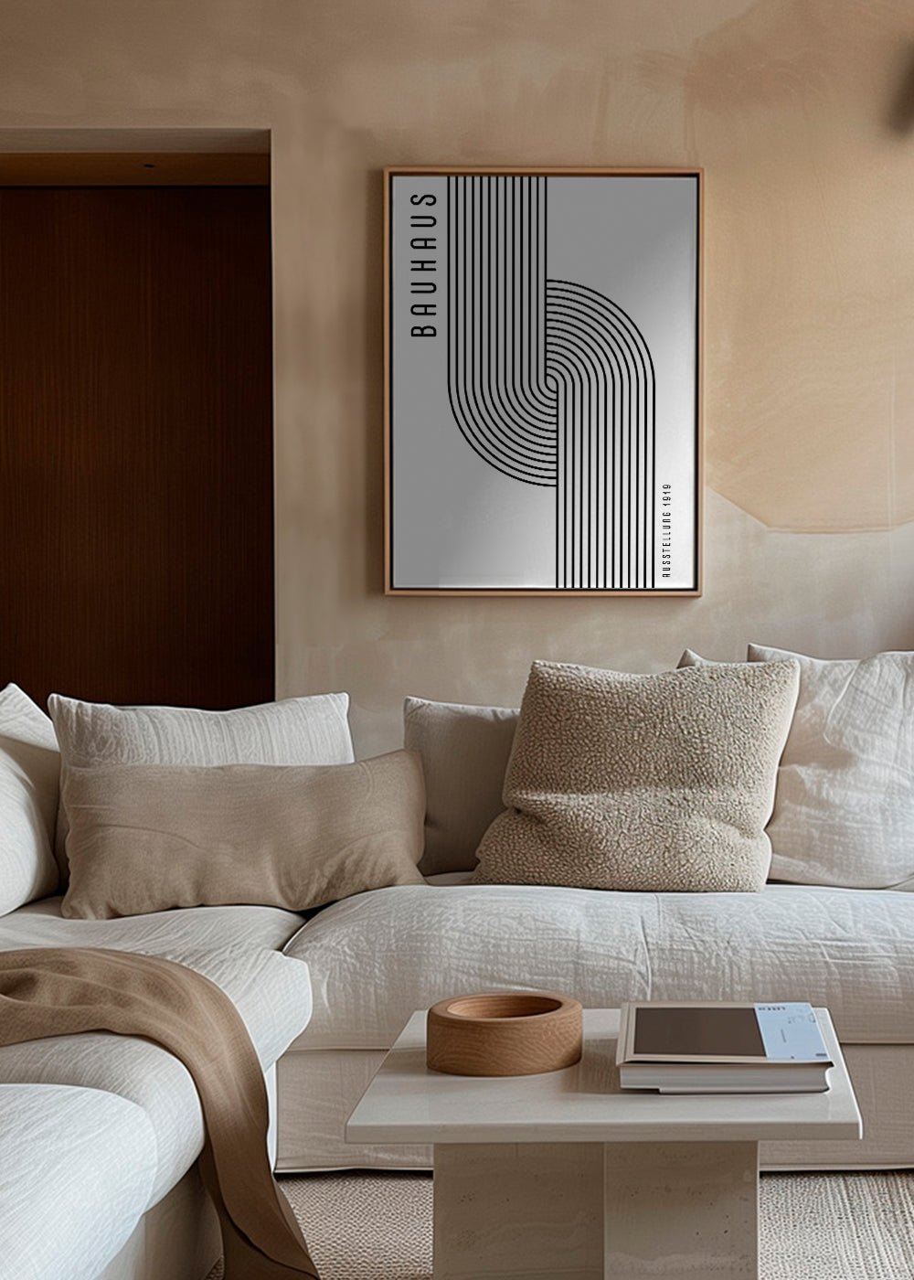 Vintage plakat Bauhaus buede linjer