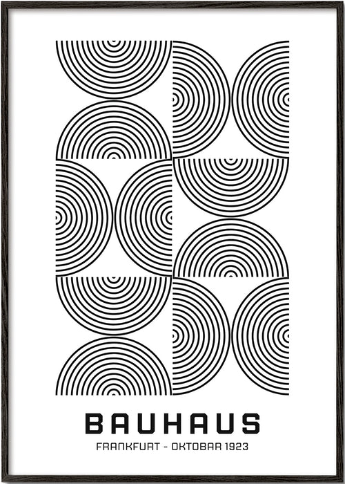 Geometrisk plakat Bauhaus koncentriske cirkler