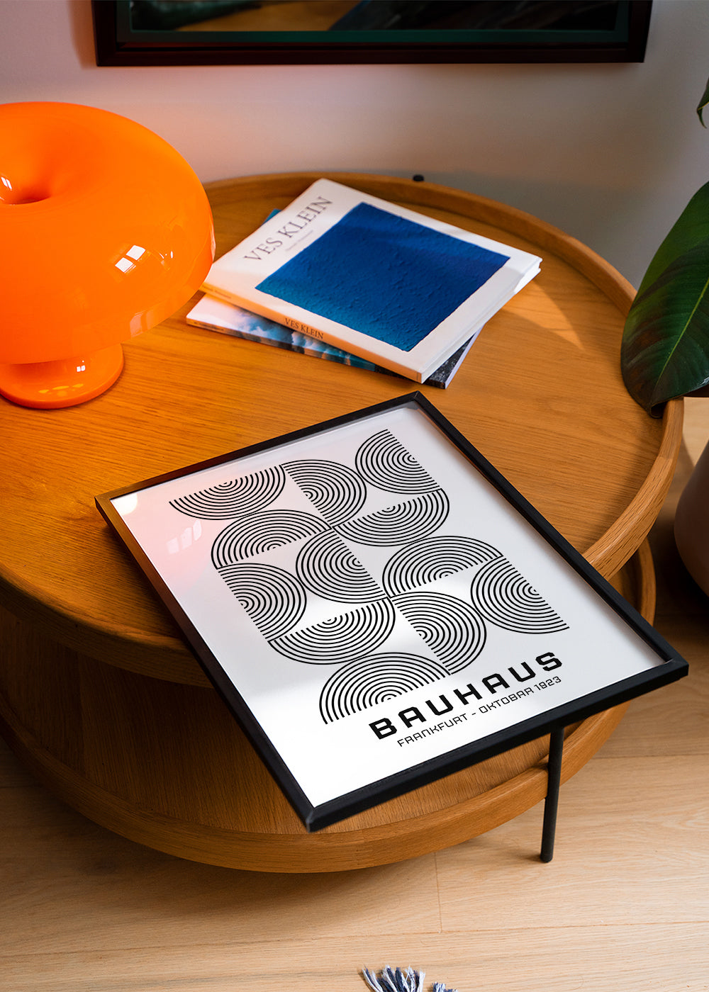 Geometrisk plakat Bauhaus koncentriske cirkler