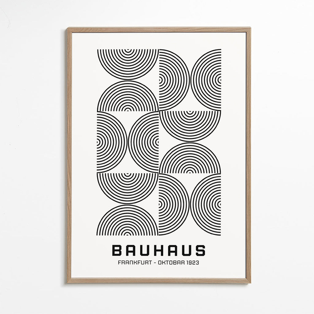 Geometrisk plakat Bauhaus koncentriske cirkler