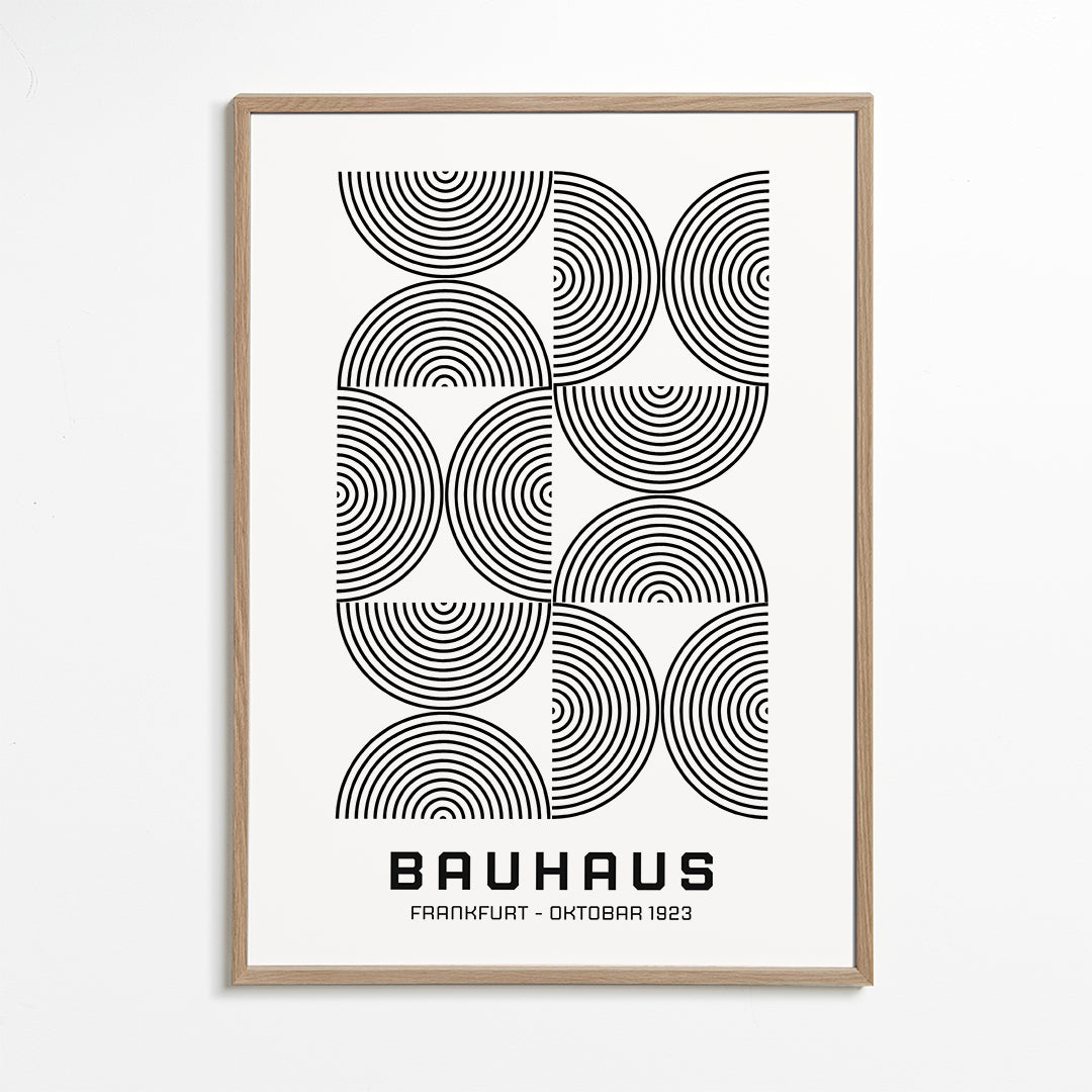 Geometrisk plakat Bauhaus koncentriske cirkler