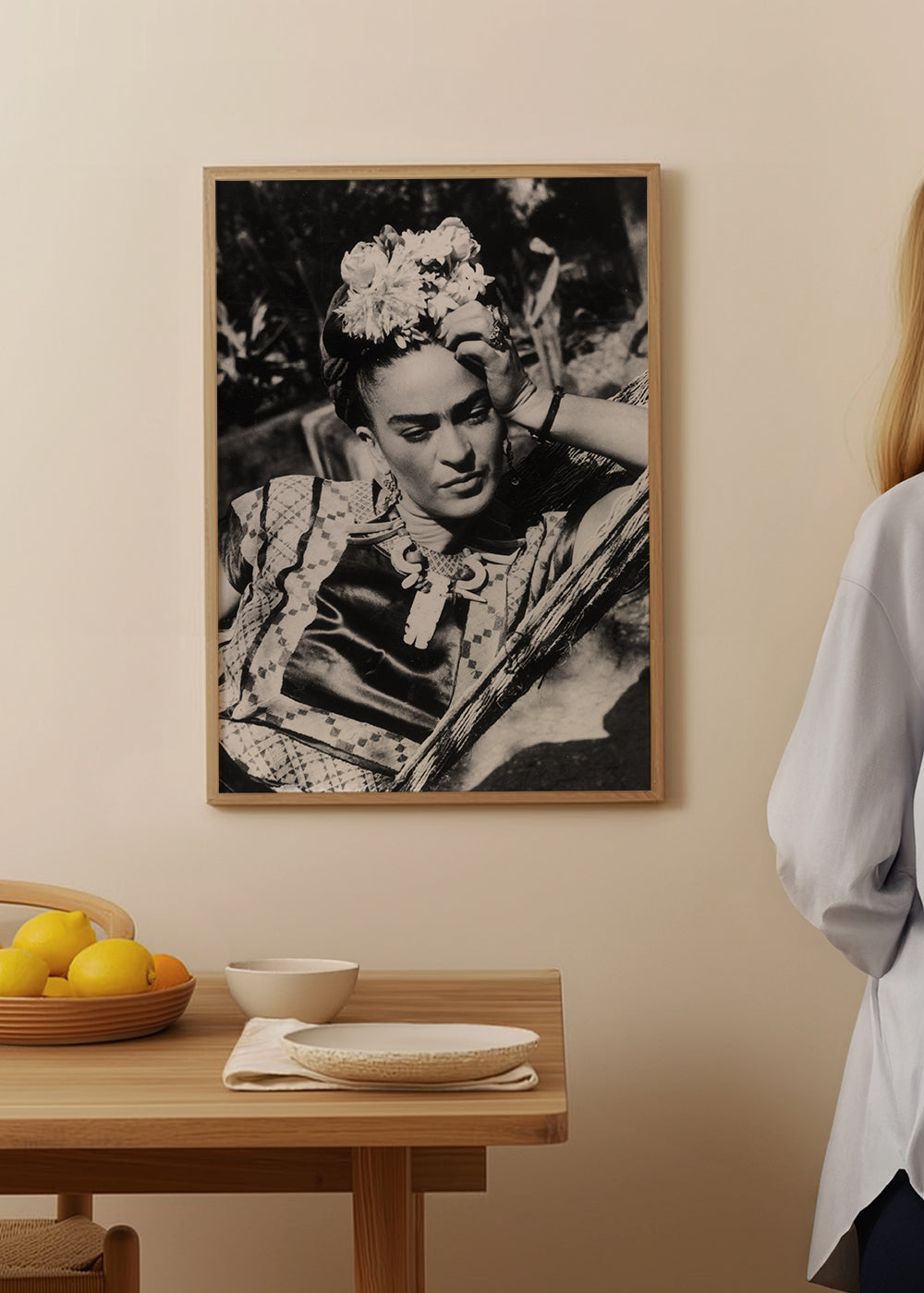 Vintage portrætfotografi af Frida Kahlo