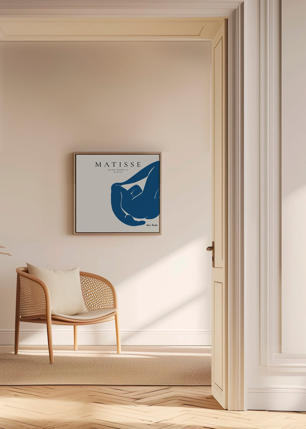 Blue Nude II illustration med minimalistisk figur
