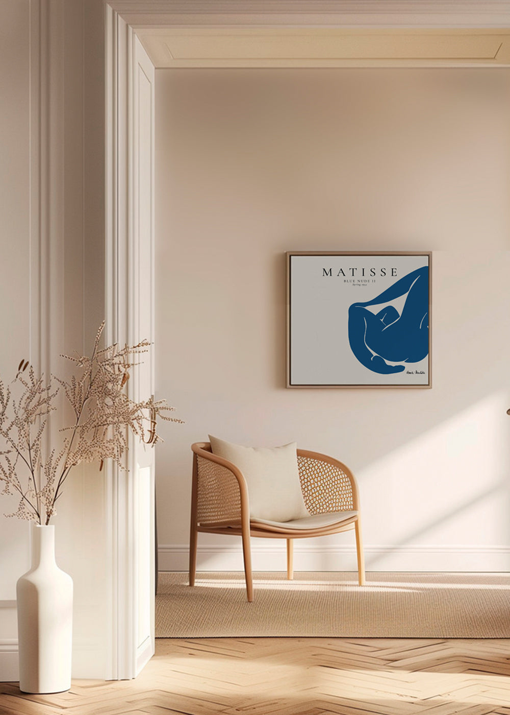 Blue Nude II illustration med minimalistisk figur