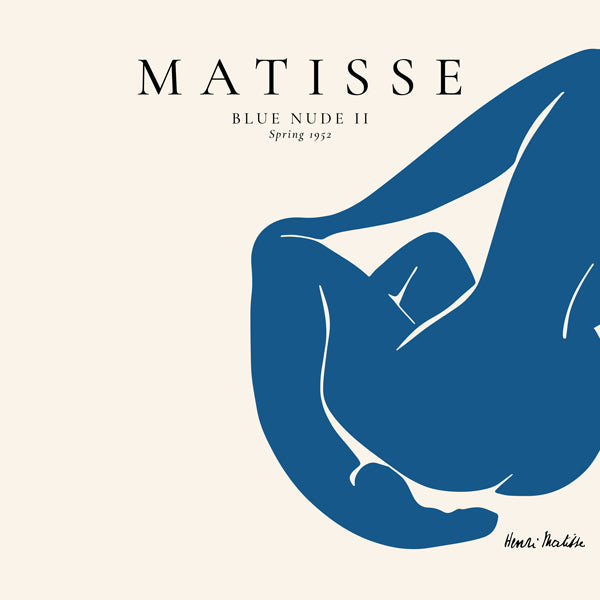 Blue Nude II illustration med minimalistisk figur